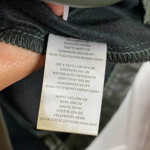 Retrod | Dark Army Olive Green Faux leather Sleeveless Mini Dress - Small - Picture 4 of 6